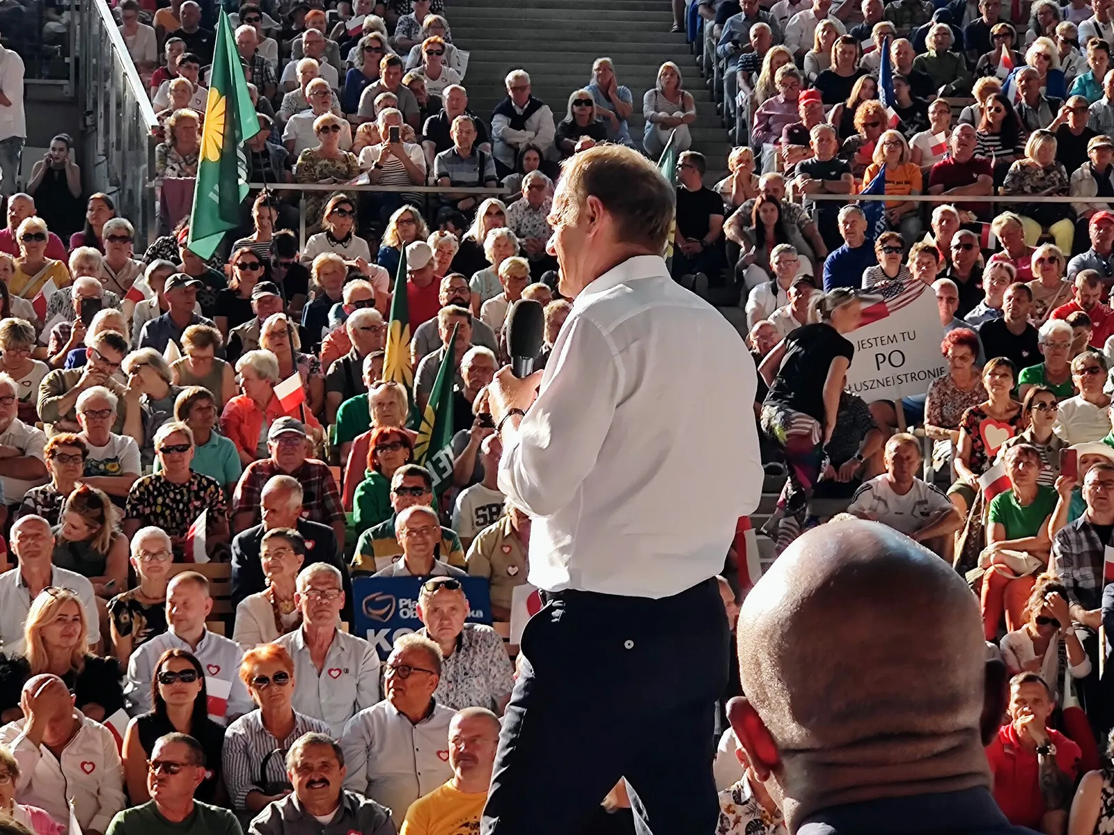 Premier Donald Tusk podczas spotkania