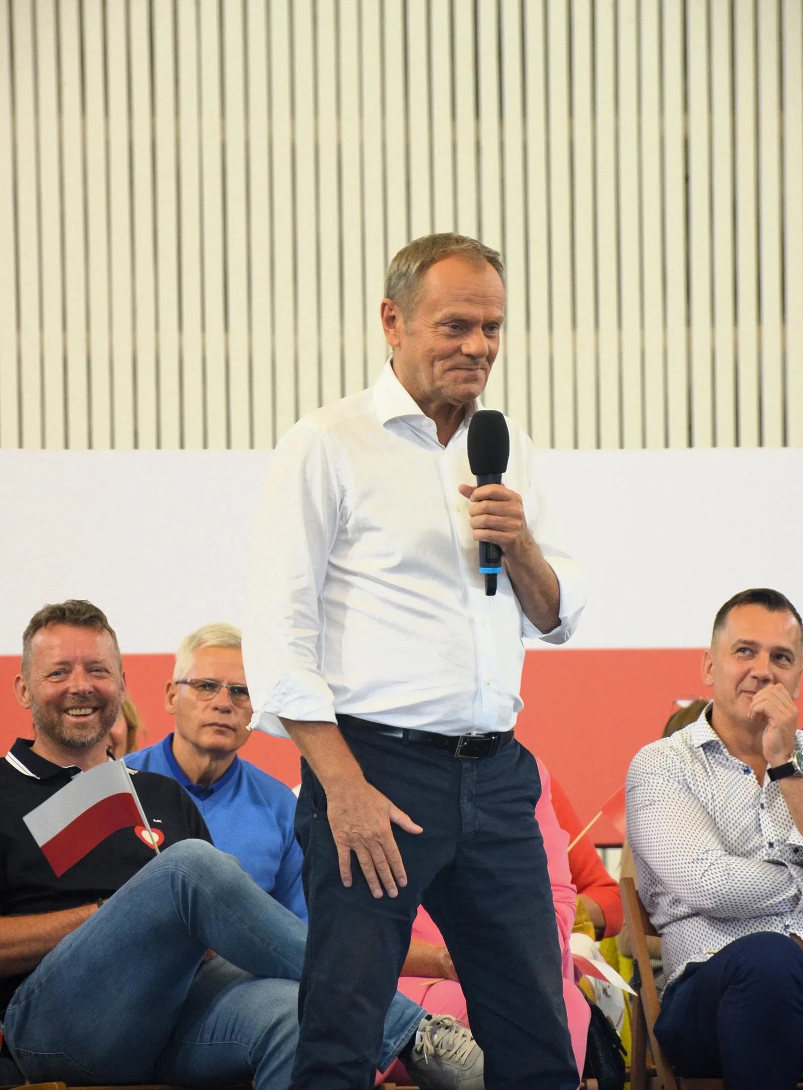 Donald Tusk podczas spotkania publicznego (zdjęcie ilustracyjne)