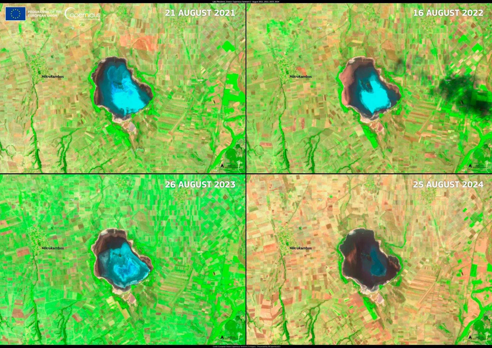 Skutki suszy widoczne z satelity (zdjęcie ilustracyjne)