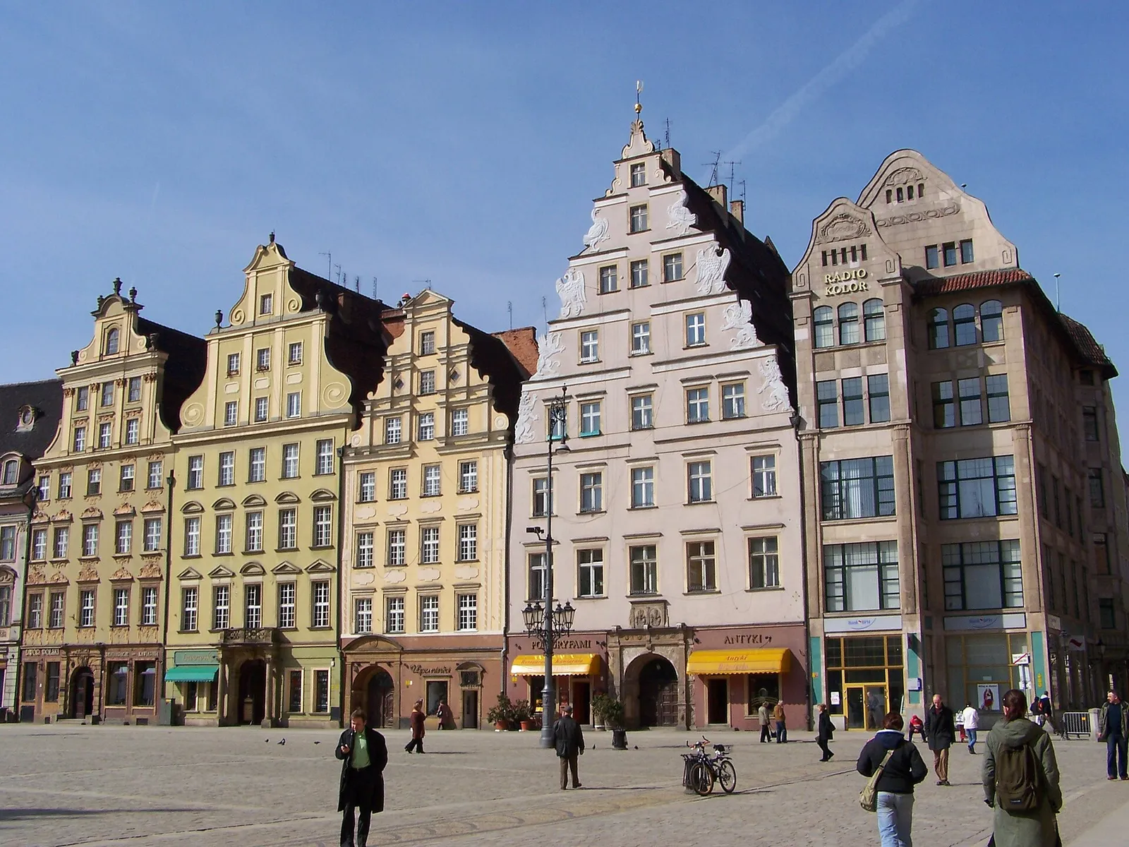Zabytkowe kamienice na rynku we Wrocławiu