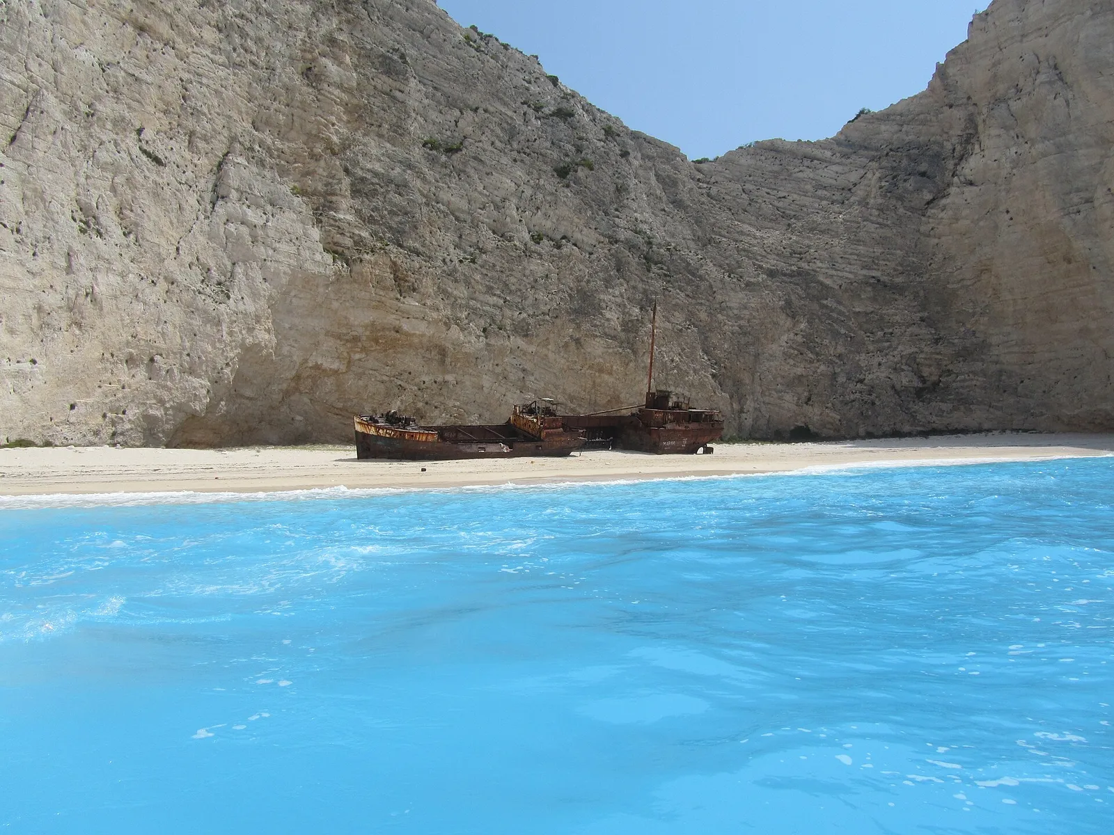Plaża Navagio z wrakiem statku Panagiotis na Zakintos